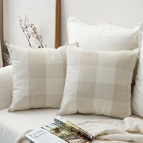 인테리어 체크패턴 쿠션커버 2개세트 팩 2 Retro Checkers Plaids Decorative 스퀘어 Throw Pillow Covers