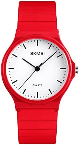 Simple 디자인 Analog Watch Resin Band Men/Women Student Watches