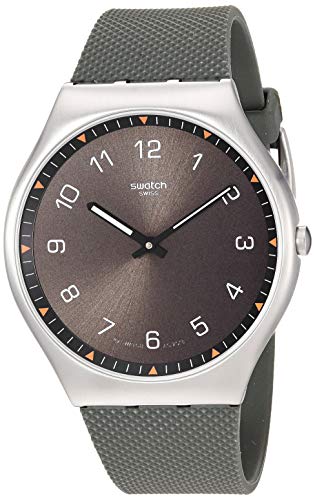 Swatch Skin Irony 42 스테인레스 스틸 Quartz Rubber Strap 그린 20 Casual Watch Model SS07S103