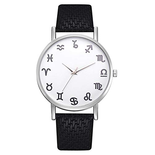 Alloet 패션 여성 Quartz Watches PU Strap Analog Wristwatches Casual Decoration