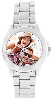 Custom Couple Photo Watch Casual 매트 가죽 Strap Wrist Watches Men/Your Boyfriend/Husband