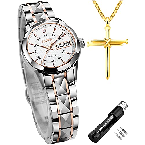 JSDUN Automatic Mechanical 스테인레스 스틸 /Tungsten Steel Wrist Watches Mens/Womens