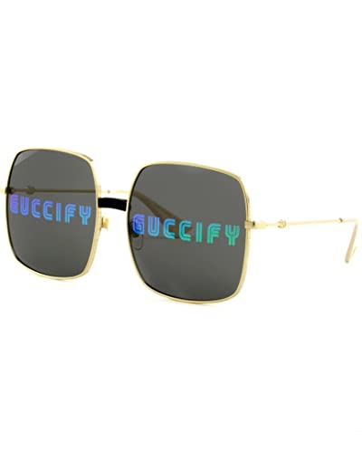 여성 선글라스 Gucci GG0414S Endura Gold/Mirrored Rainbow Guccissima One Size