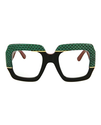 여성 선글라스 Gucci GG0484S SNAKE FANTASY 54/25/140 Sunglasses 매트 그린 Black