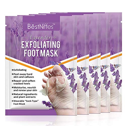 발각질제거 5팩 BestNiffes - Rose EXFOLIATING FOOT MASK