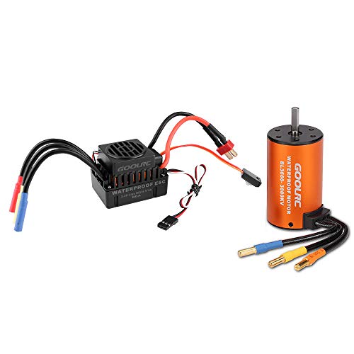 RC모터 GoolRC 방수 Brushless Motor 3660 3800KV 60A ESC Combo 세트 1/10 RC Car Truck