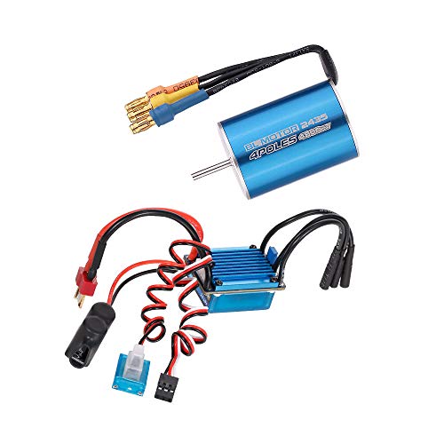 RC모터 GoolRC 2435 4800KV 4P Sensorless Brushless Motor 25A ESC（Electric Speed Controller）for 1/16 1/18 RC Car Truck