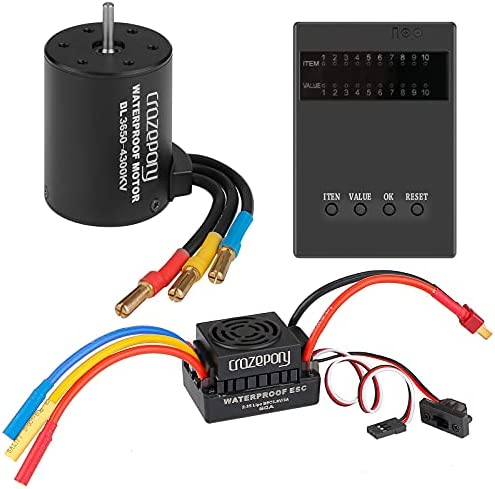 RC모터 Innovateking 3650 2300KV Sensorless Brushless Motor 3.175mm 60A 방수 ESC Electrical Speed 컨트롤러 Combo 1/10 RC Car