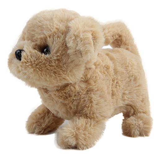 Vokodo Playful Teacup Puppy Walks Barks Sits Wags Tail Interactive Dog 어린이 소프트 Cuddly Electronic Pet Happy Friend Battery Operated 토이 Animal Great 선물 Preschool Boy 소녀 Toddlers