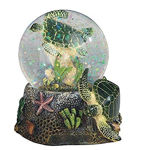 StealStreet 3.75 Inch Marine Life Snow Globe Sea Turtle Statue Figurine Collectible 3.75" Green