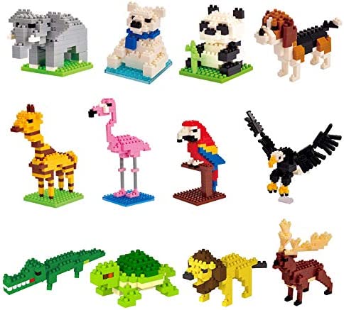 나노블록 Party Favors 어린이 미니 Animals Building Blocks Prizes Goodie 가방 Fillers Nanoblock