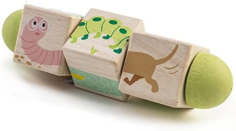 Tender Leaf 토이 - Educational Twisting My First Baby Wooden Puzzle Game Early Learning Develop Strategic Thinking Fine Motor Skills 어린이 18M+ Cubes