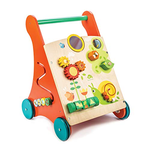 태엽장난감 Tender Leaf 토이 - Wooden Baby Activity Walker Playroom 교실 Encourages Cognitive Development 어린이 18 Months +