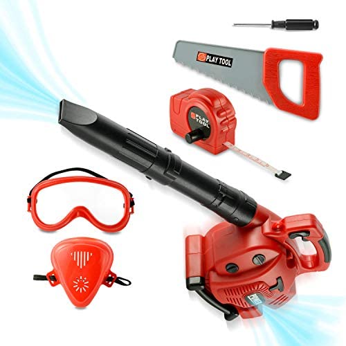 태엽장난감 어린이 Leaf Blower 토이 Tool 세트 소년 Pretend Play Tools Outdoor Lawn Real Blow Air Girls