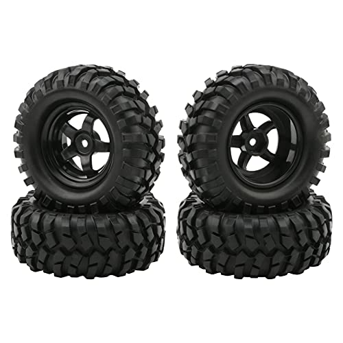 RC카 타이어 Buggy Rubber Tires + 5 Spoke Wheel Rim RC HSP 110 Off-Road팩 4