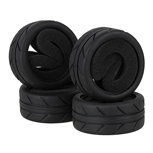 RC카 타이어 BQLZR 2.56 OD 매트 RC 110 Arrows Pattern Rubber Tyre Tire fit On Road Racing Car팩 4