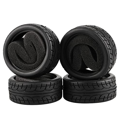 RC카 타이어 Shaluoman 소프트 Rubber Tires Tyre RC 110 On Road Car팩 4