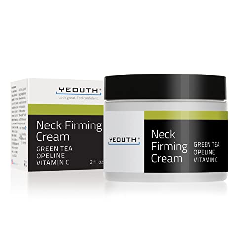 아이크림 YEOUTH Neck Cream Firming Anti 에이징 Wrinkle Moisturizer Skin Tightening Helps Double Chin Turkey Tightener Repair Crepe 그린 Tea Argireline 비타민 C - 2oz