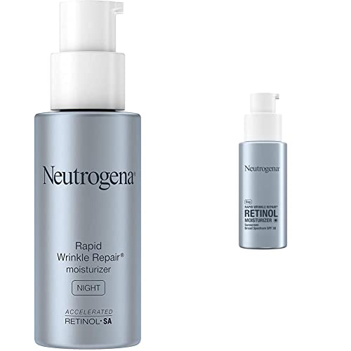아이크림 Neutrogena Rapid Wrinkle Repair Daily Hyaluronic Acid Retinol Face Moisturizer Anti Cream & Neck SPF 30 Sunscreen - Glycerin 1 fl. oz