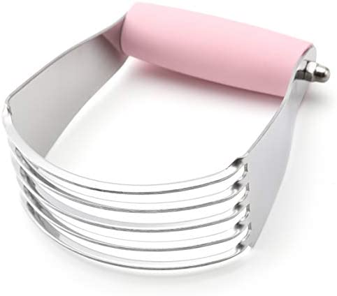 Spring Chef Dough Blender Top 프로페셔널 Pastry Cutter Heavy Duty 스테인레스 스틸 Blades Black-Medium