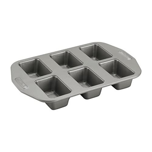 미니 빵 덩어리용 팬 Circulon Nonstick Bakeware 6-Cup Mini Loaf Pan Gray - 57632