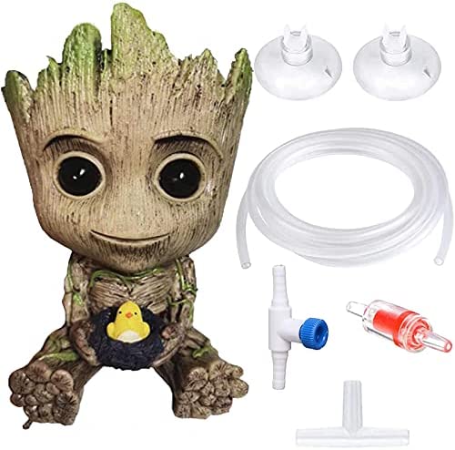 수족관 피규어 모형 TEEMO Aquarium Groot Air Bubbler DecorationsAir Decorations Fish Tank.