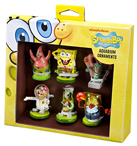 수족관 피규어 모형 Penn-Plax Officially Licensed Spongebob Squarepants Aquarium Ornaments - 미니 시리즈 Perfect Freshwater Saltwater Tanks