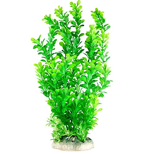 인조 인공 수초 CNZ Aquarium Decor Fish Tank Decoration Ornament Artificial Plastic Plant 그린 13-inch