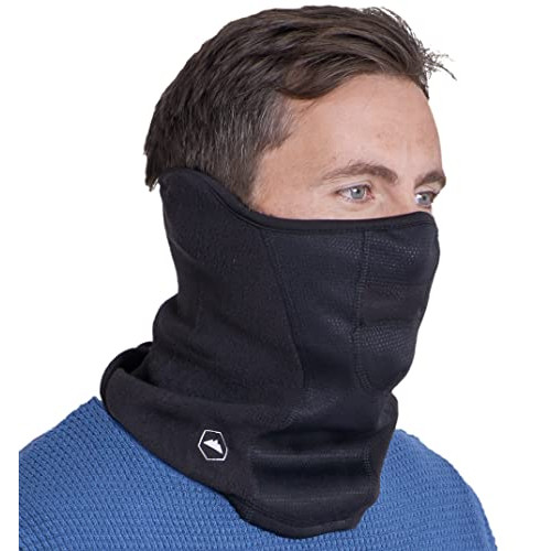 Tactical Neck Gaiter - Half Balaclava 스타일 Skiing Snowboarding Motorcycling & Cold Weather Winter Sports. Protect Your Nose Mouth Ears from Elements