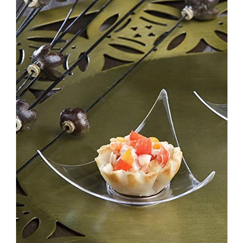 미니 트라이앵글 디저트 접시 50개입 50 White Plastic Triangle Dessert Plates