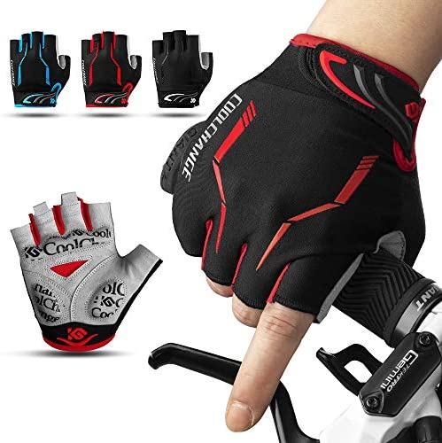 Cool Change 사이클링 Gloves Mountain Bike SBR Padded Shockproof Anti- Slip Breathable Half Finger Bicycle Men Women