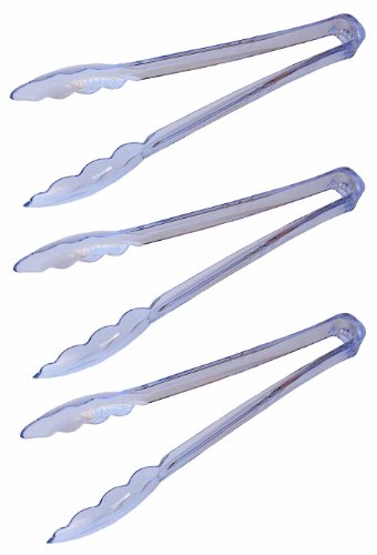 세트 3 클리어 Plastic Food Service Tongs. Dishwasher Safe