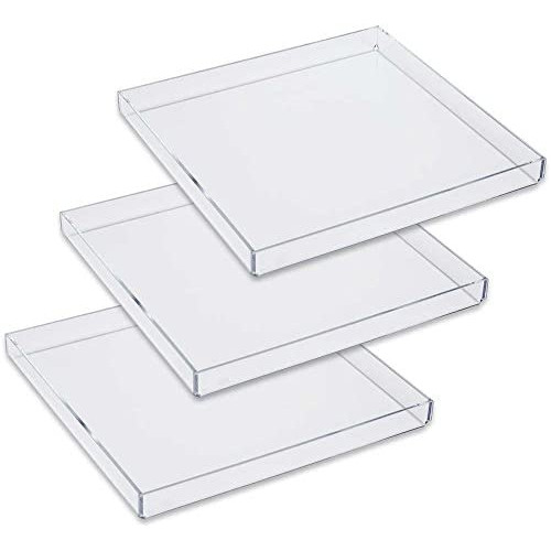 Mirart Clear Acrylic Tray 8 x 12 3 Pack