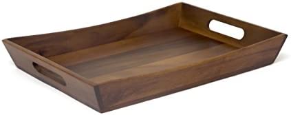 Lipper International 1165 Acacia Curved Serving Tray 19.88