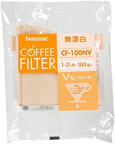 bonmac 본 맥 커피 필터 1~2 배용무표백V형필터 CF-100NV 100 매들어감 #897448