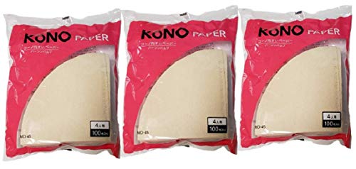 【3 개세트】명문KONO 드 re《파》용 무표백 봐 쬐어 필터 페이퍼 (1～4명 용)100 매들어감 MD-45 차