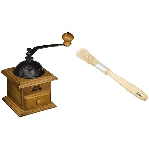 karita Coffee Grinder Hand do-mumiru + Care Cleaning Brush Set
