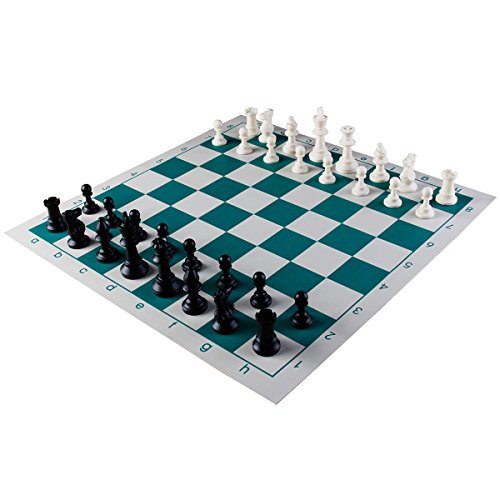 체스게임 세트 AMEROUS Chess 17" x Roll-up Travel Carry Tube Shoulder Strap Easy Beginner Kids