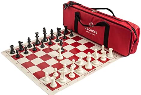 체스게임 세트 US Chess Federation Supreme Triple Weighted Combo - Blue