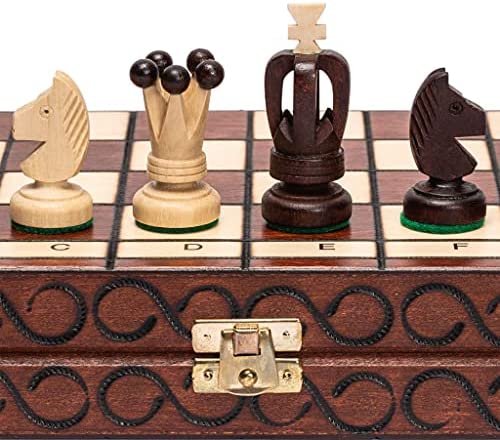 체스게임 세트 Husaria &quotKings European International Chess Wooden 우드 Game - 11.8"