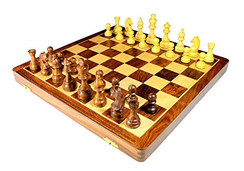 체스게임 세트 StonKraft 18" x 18&Prime Collectible Wooden 폴딩 Chess Game Board Set+Wooden Crafted Pieces Extra Queen