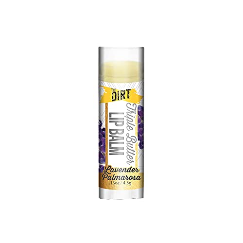 립밥 Dirt All Natural 립밤 Lip Treatment - Bees Wax Essential Oils Repair Dry Chapped Lips Moisturize Soy Free Petroleum 라벤더 Palmarosa