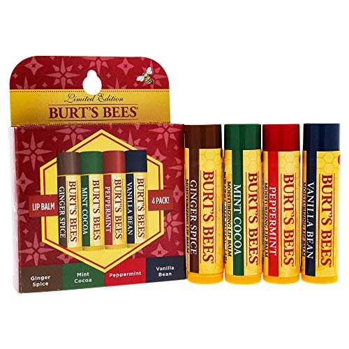Burts Bees Lip Balm Pack Blister for Unisex, Mint, 4 Count
