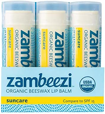 립밥 Beeswax 립밤 ZAMBEEZI - Lemongrass 3팩 Crafted USDA Certified Organic Fair Trade lip refreshing ingredients from Zambia Africa