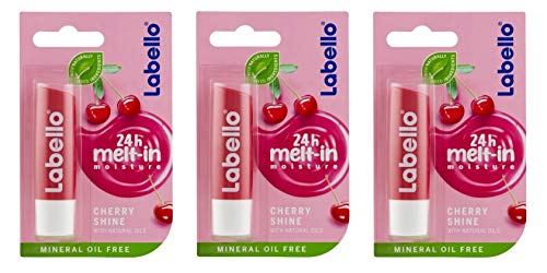 립밥 Labello 체리 Shine 4.8g/5.5ml - 3 Pack