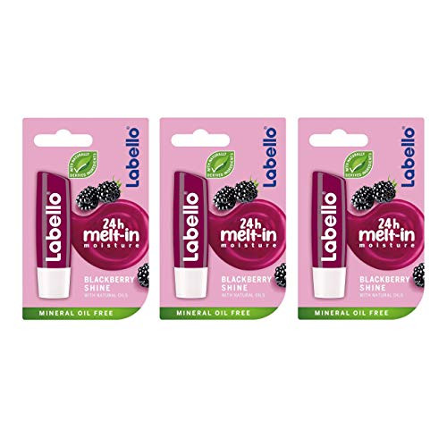립밥 Labello Blackberry Shine 립밤 4.8g/5.5ml - 3 Pack