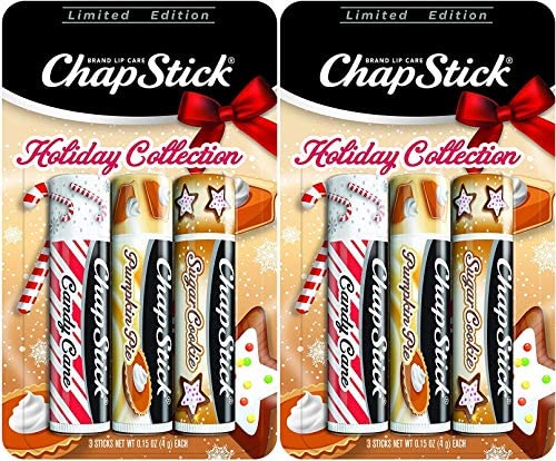 립밥 Chapstick Holiday 컬렉션팩 3 Cinnamon Caramel Creme & Cocoa 0.15 Oz Ea