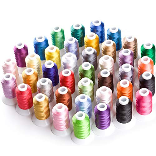 Simthread Brother 40 Color Polyester Embroidery Machine Thread Kit Babylock Janome Singer Husqvarna Bernina Sewing Machines