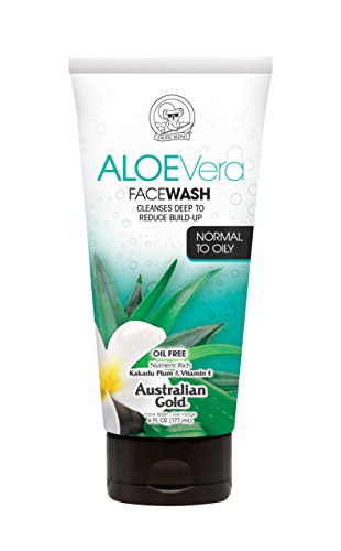 Australian 골드 Aloe Vera Daily Moisturizing Face Wash 6oz Cleans 딥 & Reduces Buildup Normal Dry Skin