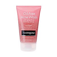 페이스스크럽 Neutrogena Oil-Free Acne Wash Foaming Scrub Pink Grapefruit 4.2 fl oz - 2pc